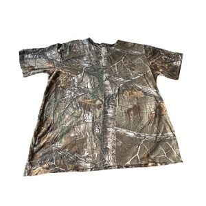 Game Winner Camo Realtree T Shirt Men's Size 2XL Short Sleeve Hunting Outdoor